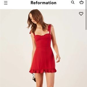 Reformation Christine Dress - Lipstick red